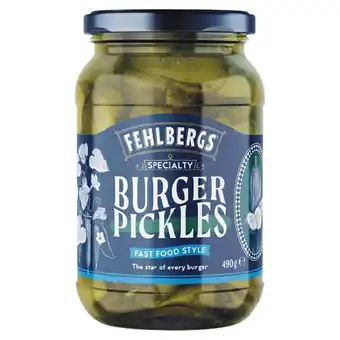 Woolworths Fehlbergs burger pickles 490g offer