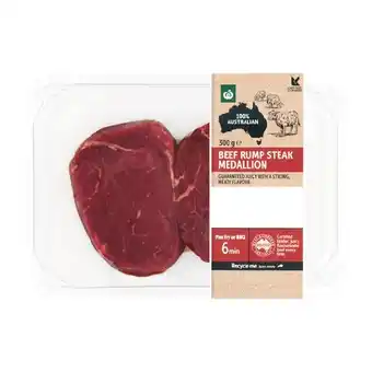 Woolworths Australian beef rump medallion 300g offer