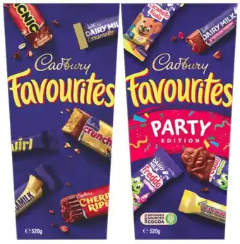 Coles Cadbury favourites 520g offer