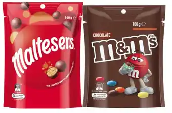 Coles Mars m&ms, maltesers or pods 120g-180g offer