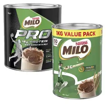 Coles Nestlé milo 1kg or milo pro 700g offer