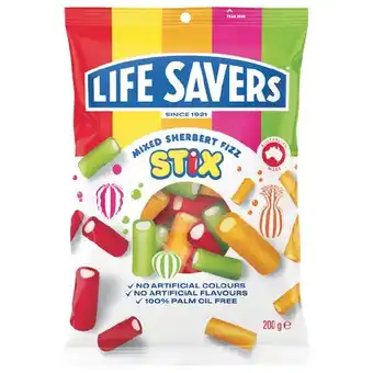 Woolworths Life savers 150-200g or darrell lea nibs 200g offer