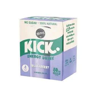 Woolworths Remedy kick 4 x 250ml offer