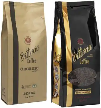 Coles Vittoria mountain grown or organic espresso coffee beans 1kg offer