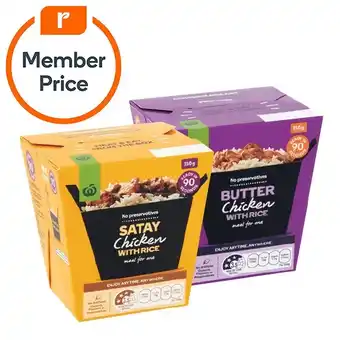 Woolworths ready to eat meals 305-350g