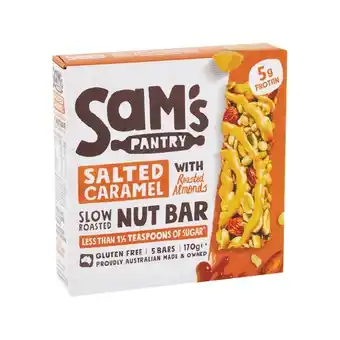 Sam’s pantry nut bars 170g pk 5