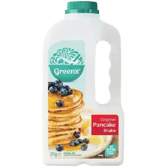 Woolworths Green’s pancake shake 300-375g offer