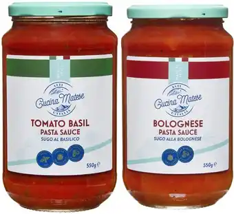 Coles Cucina matese pasta sauce 550g offer