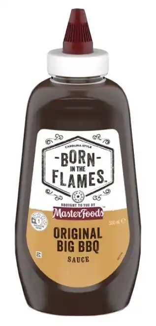 Coles Masterfoods born in the flames sauce 500ml offer