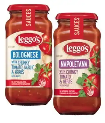 Leggo’s chunky pasta sauce 490g-500g
