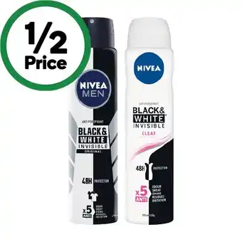 Woolworths Nivea aerosol antiperspirant deodorant 250ml offer