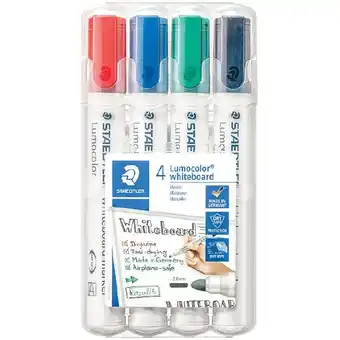 Woolworths Staedtler lumocolor whiteboard markers pk 4 offer