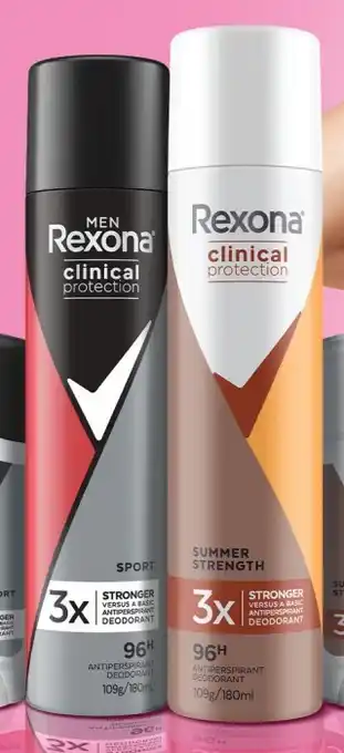 Coles Rexona clinical protection aerosol deodorant 180ml offer