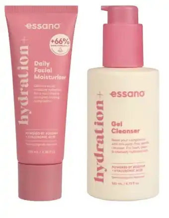 Coles Essano hydration + moisturiser 100ml or gel cleanser 140ml offer