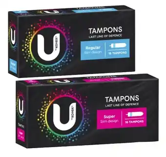 Coles U by kotex tampons regular or super 16 pack offer