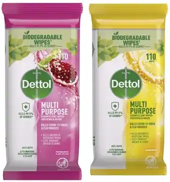 Coles Dettol multipurpose disinfectant wipes 110 pack offer