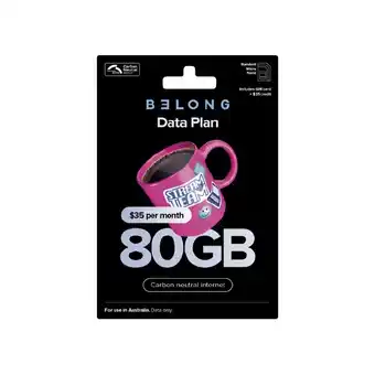 Woolworths Belong $35 data starter kit¥ offer