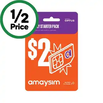 Woolworths Amaysim $2 starter pack offer