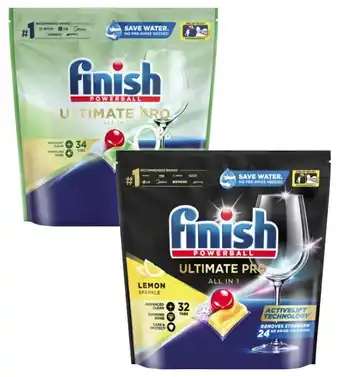 Finish ultimate pro all in one dishwashing tablets 32 pack or 34 pack