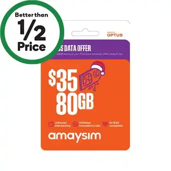 Woolworths Amaysim $35 starter kit offer