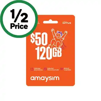 Woolworths Amaysim $50 starter kit offer