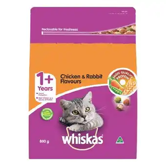Woolworths Whiskas dry cat food 800g offer