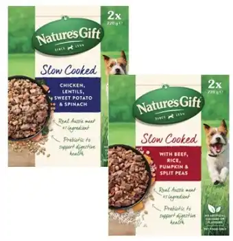 Coles Nature's gift slow cooked dog food 2x220g offer