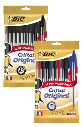 Coles Bic cristal original pens 12 pack offer