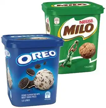 IGA Nestlé milo or oreo ice cream 1.2 litre offer