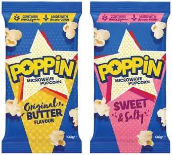 IGA Poppin microwave popcorn 85‑100g offer
