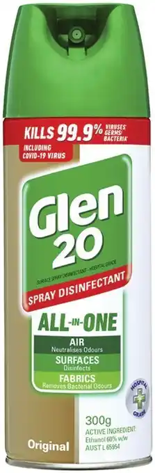 IGA Glen 20 spray disinfectant 300g offer