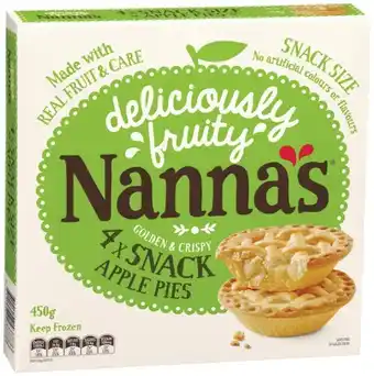 IGA Nanna’s family or snack fruit pies 450‑600g offer