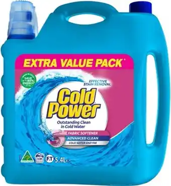 BIG W Cold power laundry liquid 5.4-litre offer