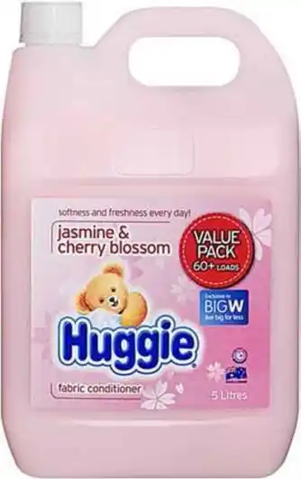 BIG W Huggie fabric softener 5-litre - cherry blossom offer