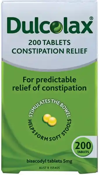 Dulcolax constipation relief 200 tablets