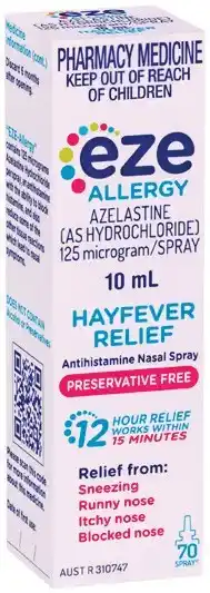 Pharmacist Advice Eze allergy nasal spray 10ml offer