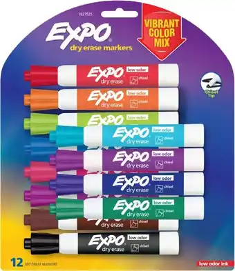 BIG W Expo 12-pack dry erase chisel tip vibrant color mix whiteboard markers offer