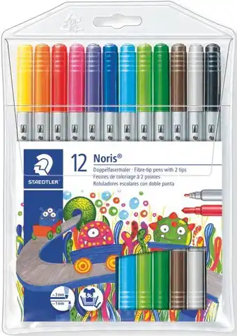 BIG W Staedtler 12-pack noris double ended fibre tip pens offer