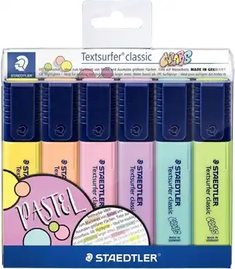 BIG W Staedtler 6-pack textsurfer pastel highlighters offer