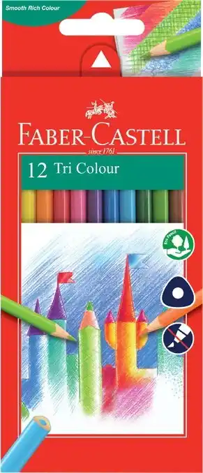 Faber-castell 12-pack tri colour pencils