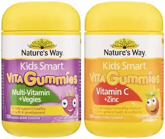Coles Nature's way kids smart vita gummies 120 pack^ offer