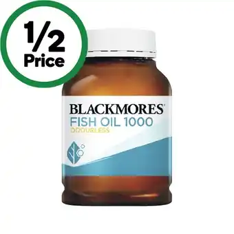 Woolworths Blackmores odourless fish oil 1000mg capsules pk 400 offer