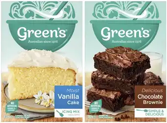 Coles Green's traditional baking mix 380g-470g offer