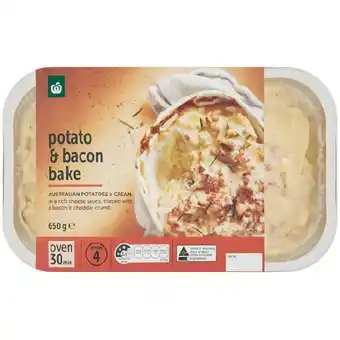 Woolworths Woolworths potato & bacon bake 650g – from the fridge offer