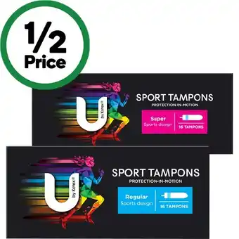 Woolworths U by kotex sport tampons pk 16 offer