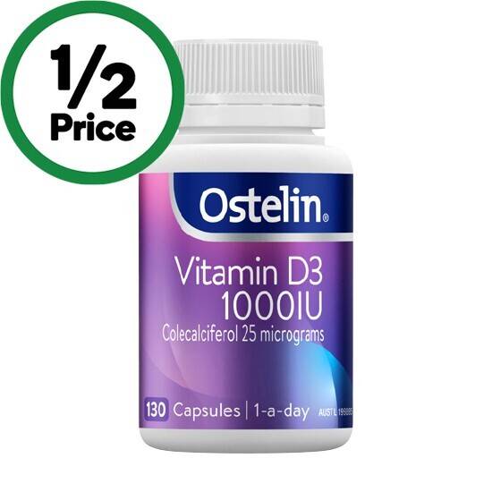 Ostelin vitamin d 1000iu d3 capsules pk 130 offer at Woolworths