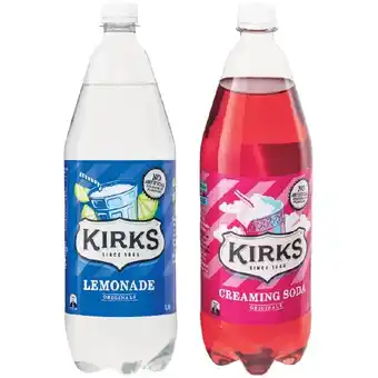 Woolworths Kirks soft drink varieties 1.25 litre offer