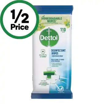 Woolworths Dettol disinfectant wipes pk 110 offer