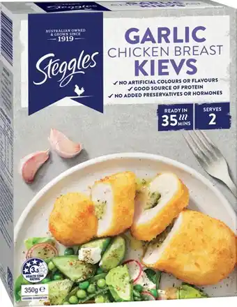 IGA Steggles garlic chicken breast kiev 350g offer