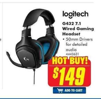 The Good Guys Logitech - G432 7.1 Wired Gaming Headset offer